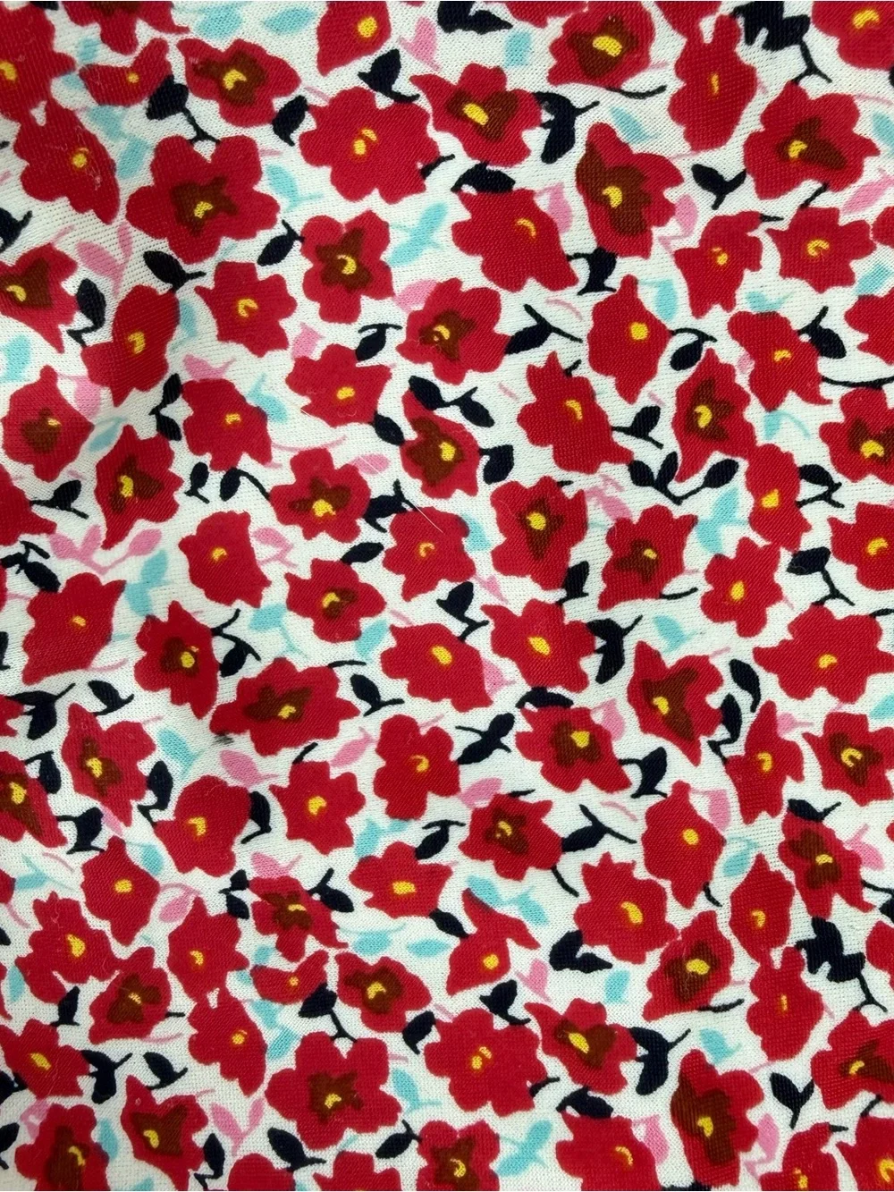 Crewcuts Red Ditsy Floral 2 Piece Swimsuit